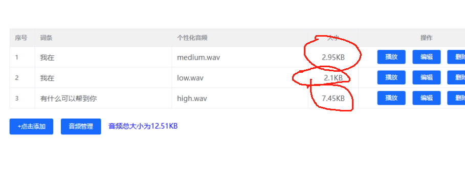 文件大小对比标记