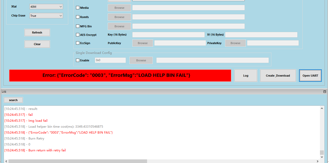 LOAD HELP BIN FAIL错误