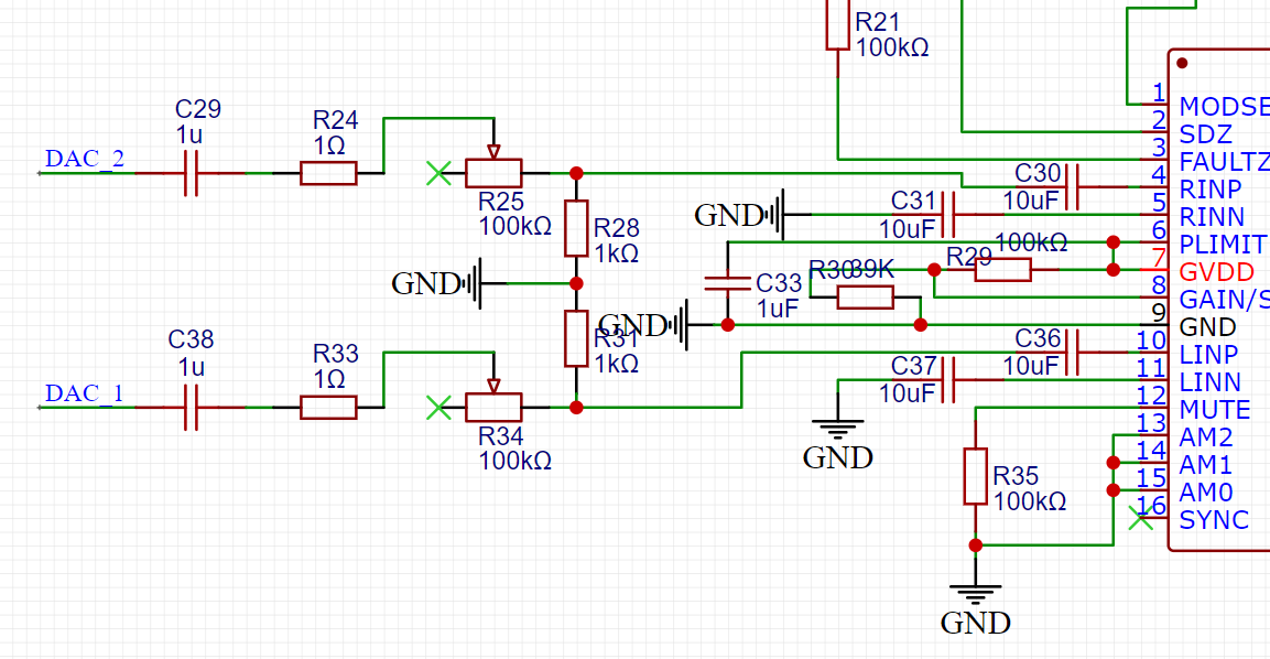 TPA3118D2功放连接示意图