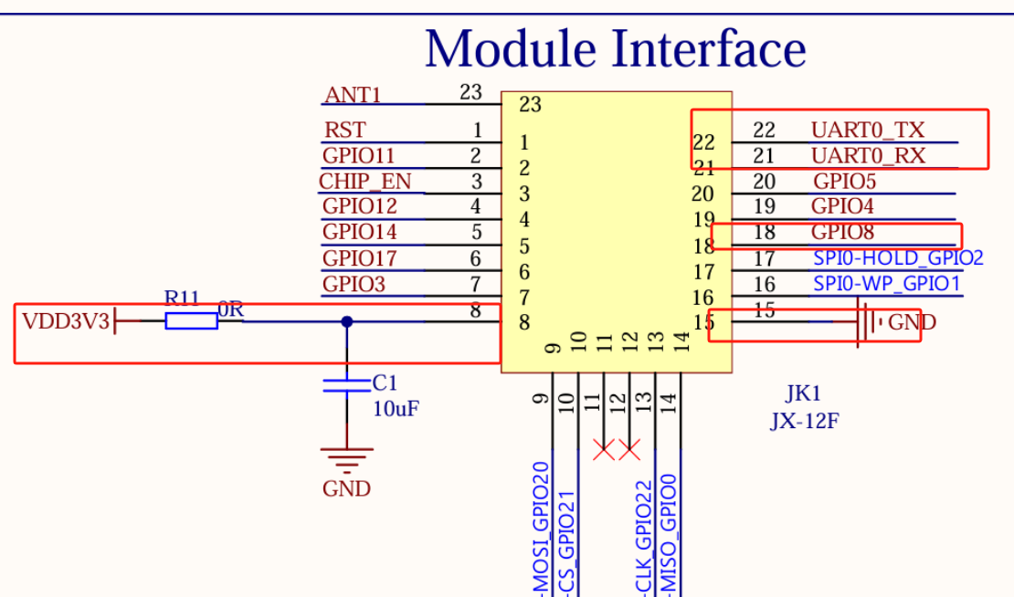 JX-12F模块引脚图