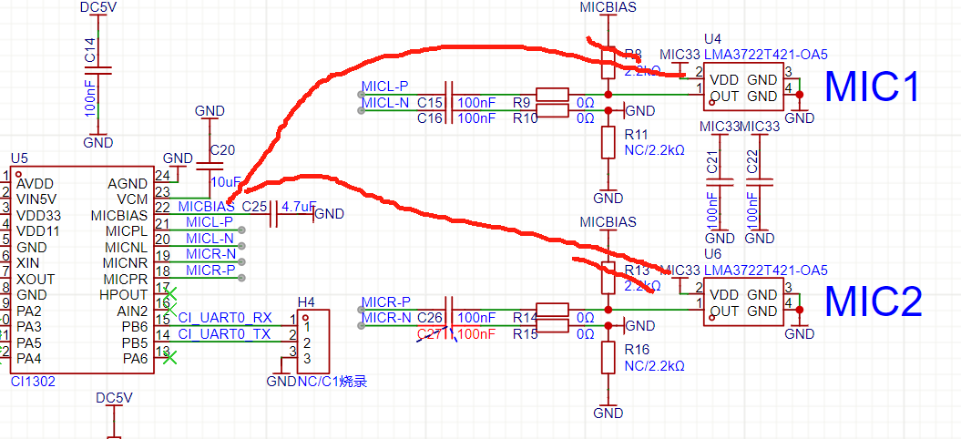 双麦克风电路接线图