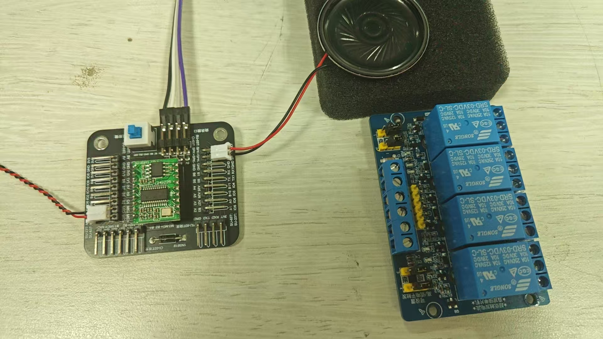 JX-A7T与继电器板连接